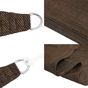 Plachta proti slunci 160 g/m² hnědá 2 x 2,5 m HDPE - obrázek 6