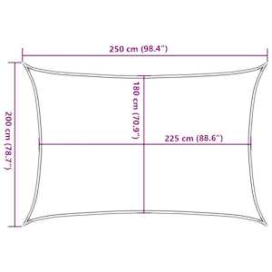 Plachta proti slunci 160 g/m² hnědá 2 x 2,5 m HDPE - obrázek 10