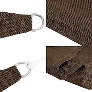 Plachta proti slunci 160 g/m² hnědá 2 x 4 m HDPE - obrázek 6