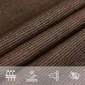 Stínící plachta 160 g/m² hnědá 4 x 4 x 4 m HDPE - obrázek 7