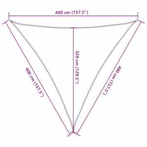 Stínící plachta 160 g/m² hnědá 4 x 4 x 4 m HDPE - obrázek 10