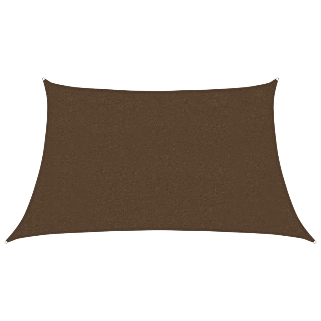 vidaXL Stínící plachta 160 g/m² hnědá 3/4 x 2 m HDPE