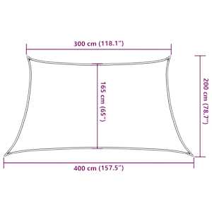 Stínící plachta 160 g/m² hnědá 3/4 x 2 m HDPE - obrázek 10