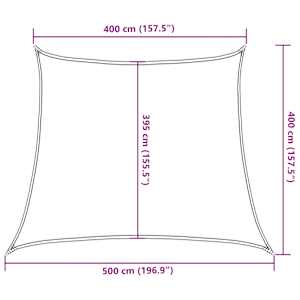Stínicí plachta 160 g/m² lichoběžník hnědá 4/5 x 4 m HDPE - obrázek 10
