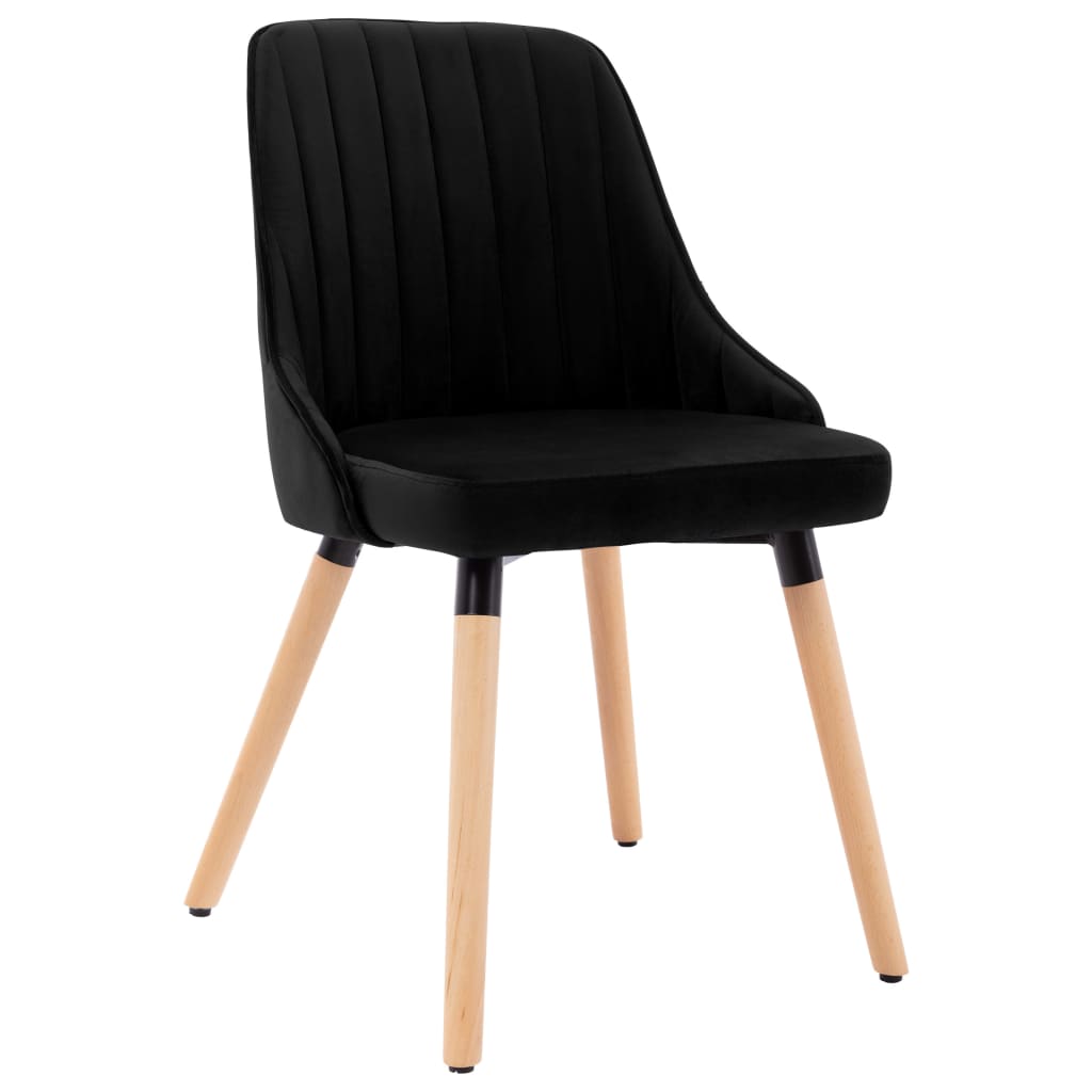 

vidaXL Eetkamerstoelen 4 st fluweel zwart
