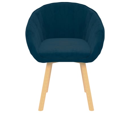 vidaXL Valgomojo kėdės, 4vnt., mėlynos spalvos, aksomas