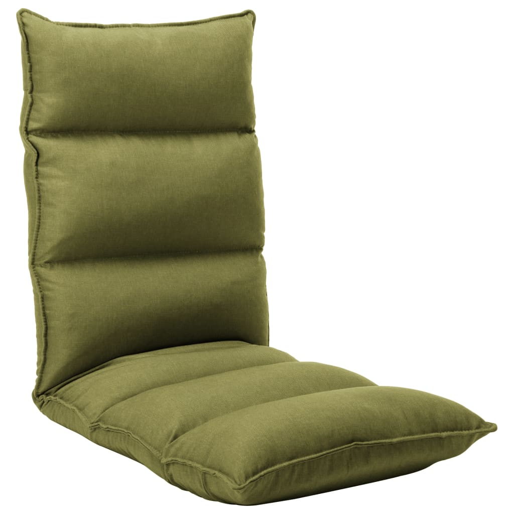 vidaXL Scaun de podea pliabil, verde, material textil vidaXL