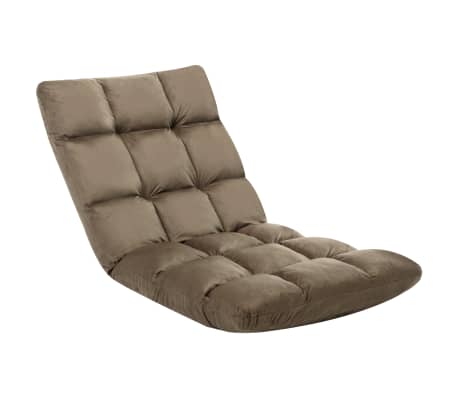 vidaXL Sulankstomas čiužinukas-kėdė, taupe spalvos, mikropluo&scaron;tas