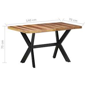 Jídelní stůl 140x70x75 cm masiv s medovou povrchovou úpravou - obrázek 6
