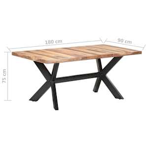 Jídelní stůl 180x90x75 cm masiv s medovou povrchovou úpravou - obrázek 6