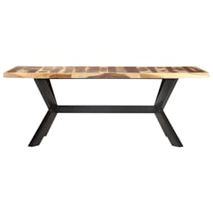 vidaXL Eettafel 200x100x75 cm hout met honingkleurige afwerking