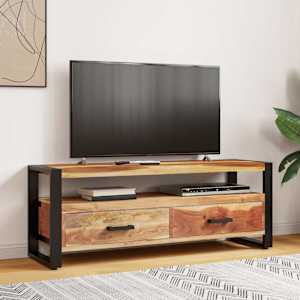 TV stolek 120x35x45 cm masiv s medovou povrchovou úpravou - obrázek 2