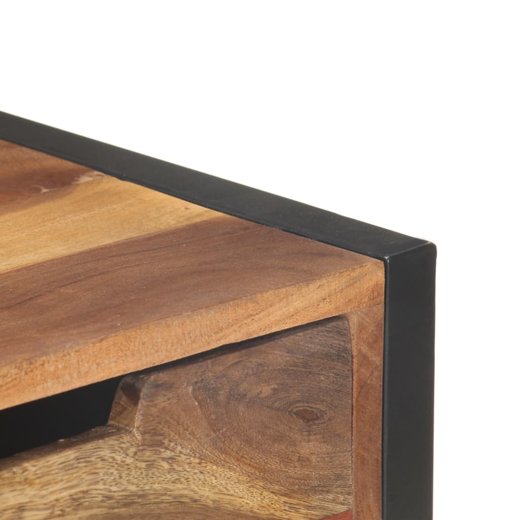 vidaXL Sideboard 43.3"x13.8"x29.5" Solid Wood with Sheesham Finish