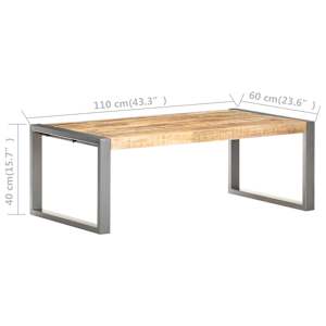 Konferenční stolek 110 x 60 x 40 cm hrubé mangovníkové dřevo - obrázek 6