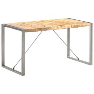 Jídelní stůl 140 x 70 x 75 cm masivní hrubé mangovníkové dřevo - obrázek 11
