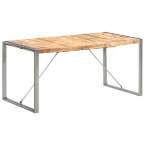Jídelní stůl 160 x 80 x 75 cm masivní hrubé mangovníkové dřevo - obrázek 11