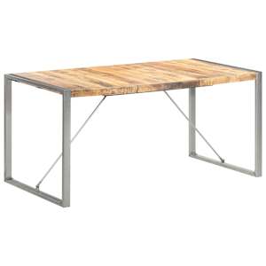 Jídelní stůl 160 x 80 x 75 cm masivní hrubé mangovníkové dřevo - obrázek 8