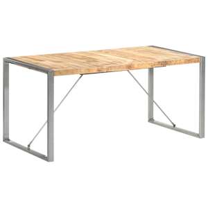 Jídelní stůl 160 x 80 x 75 cm masivní hrubé mangovníkové dřevo - obrázek 10