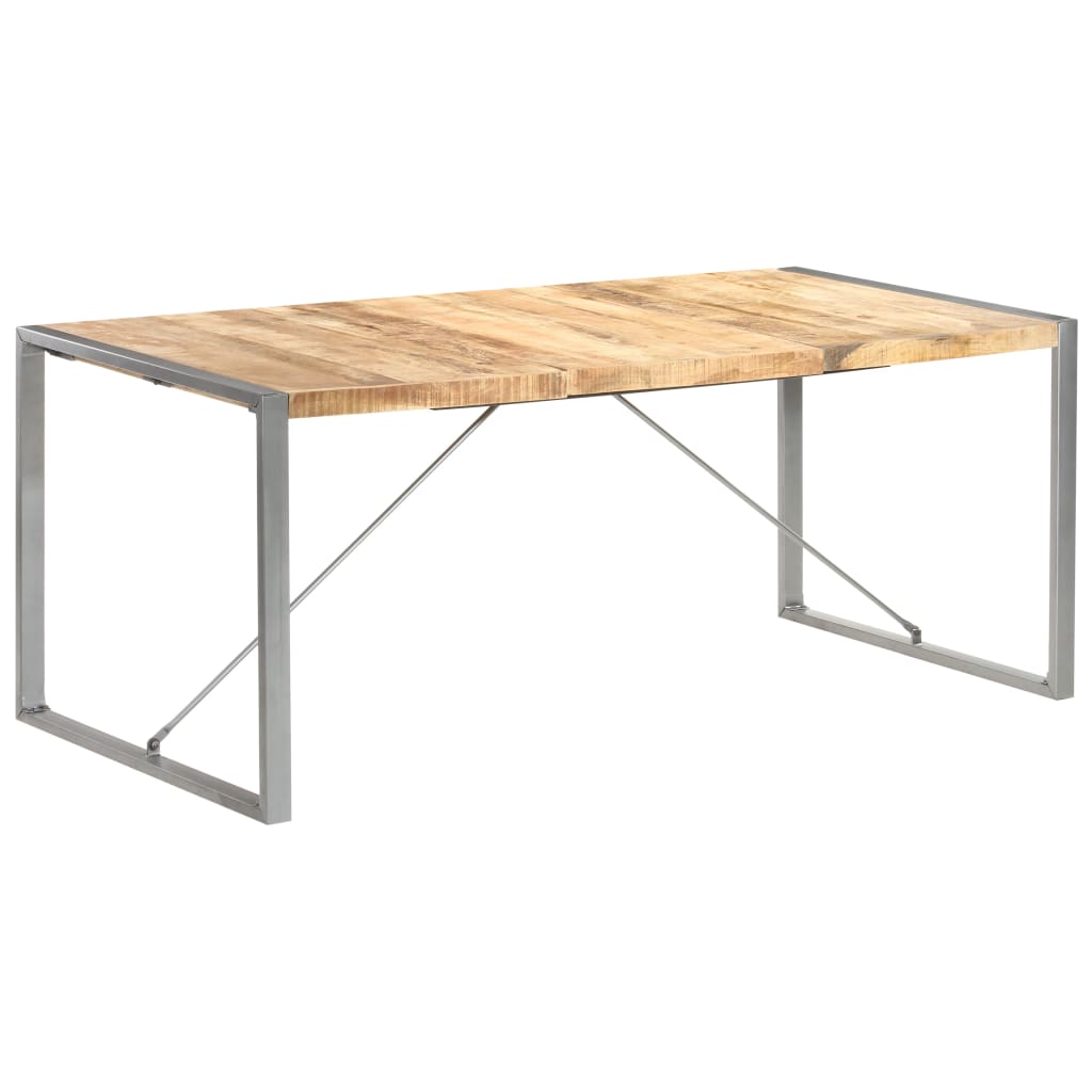 Tavolo da Pranzo 180x90x75 cm in Legno Massello di Mango Grezzo