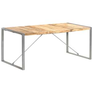 Jídelní stůl 180 x 90 x 75 cm masivní hrubé mangovníkové dřevo - obrázek 1