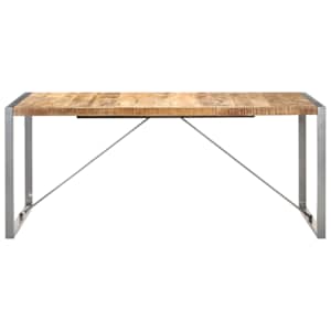 Jídelní stůl 180 x 90 x 75 cm masivní hrubé mangovníkové dřevo - obrázek 2