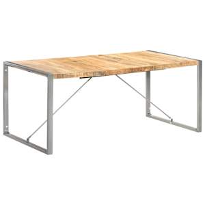 Jídelní stůl 180 x 90 x 75 cm masivní hrubé mangovníkové dřevo - obrázek 11