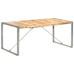 Jídelní stůl 180 x 90 x 75 cm masivní hrubé mangovníkové dřevo - obrázek 9