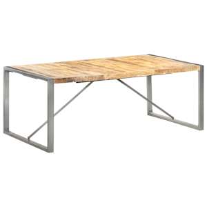 Jídelní stůl 200 x 100 x 75 cm masivní hrubé mangovníkové dřevo - obrázek 1