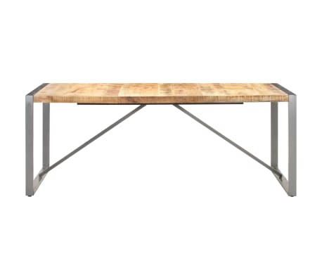 vidaXL Table &agrave; manger 200x100x75 cm Bois de manguier massif brut