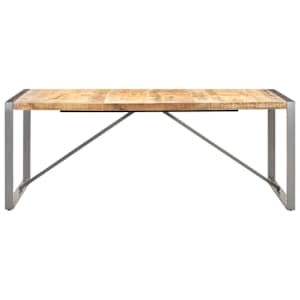 Jídelní stůl 200 x 100 x 75 cm masivní hrubé mangovníkové dřevo - obrázek 2