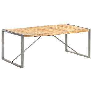Jídelní stůl 200 x 100 x 75 cm masivní hrubé mangovníkové dřevo - obrázek 11