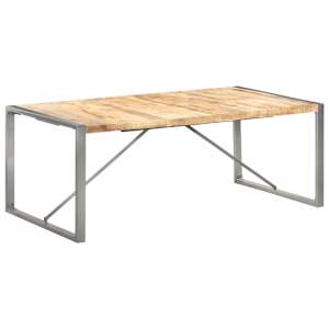 Jídelní stůl 200 x 100 x 75 cm masivní hrubé mangovníkové dřevo - obrázek 8