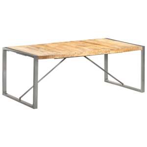 Jídelní stůl 200 x 100 x 75 cm masivní hrubé mangovníkové dřevo - obrázek 10