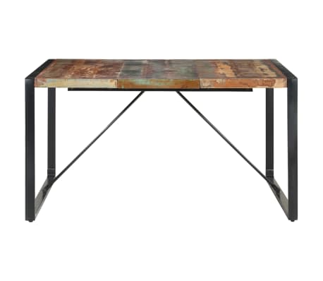 vidaXL Eettafel 140x140x75 cm massief gerecycled hout