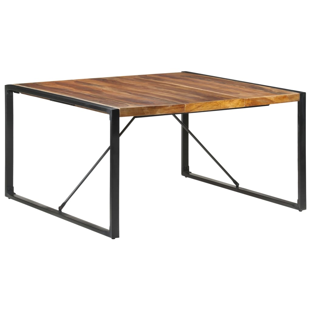 Jídelní stůl 140 x 140 x 75 cm masivní dřevo sheeshamový povrch