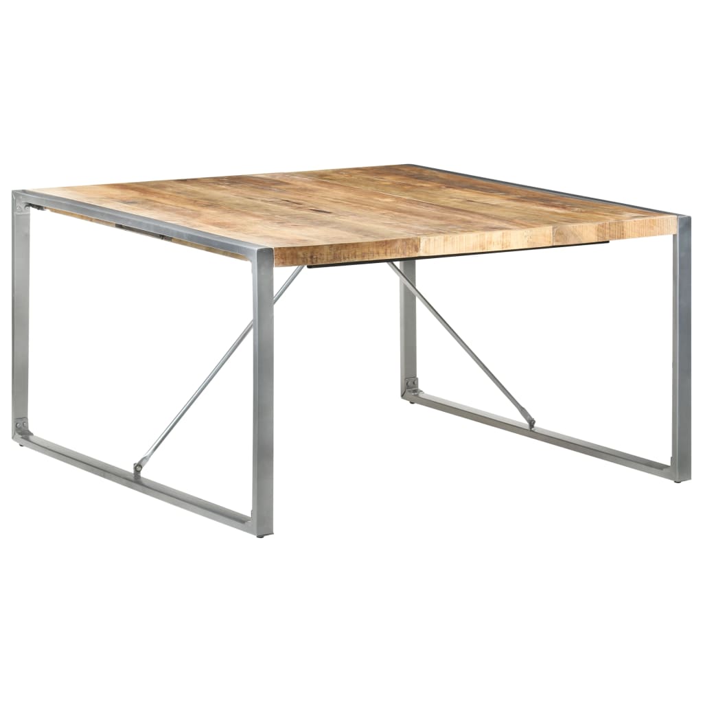 virtuves galds, 140x140x75 cm, neapstrādāts mango koks | Stepinfit.lv