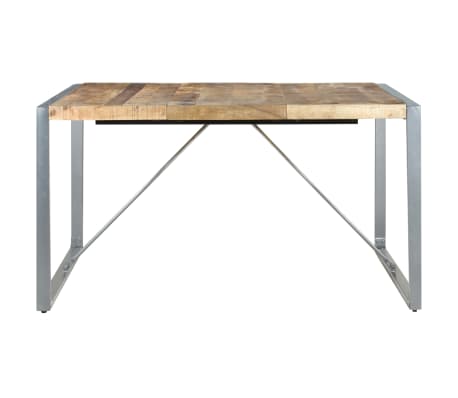 vidaXL Esstisch 140x140x75 cm Raues Mangoholz