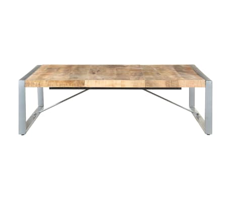 vidaXL Table basse 140x140x40 cm Bois de manguier brut