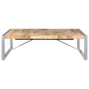 vidaXL Table basse 140x140x40 cm Bois de manguier brut