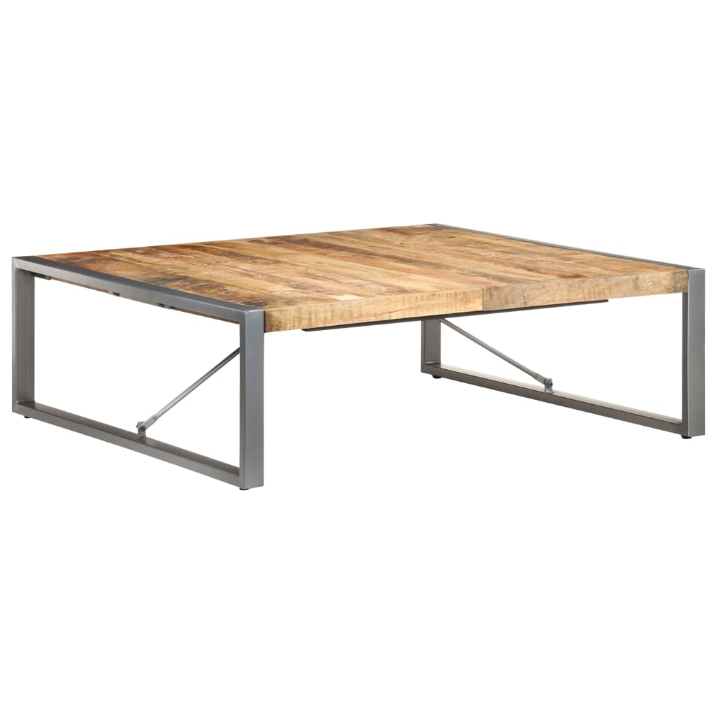 Image of vidaXL Coffee Table 120x120x40 cm Rough Mango Wood