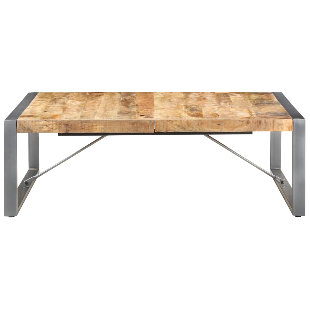 Konferenční stolek 120 x 120 x 40 cm hrubé mangovníkové dřevo