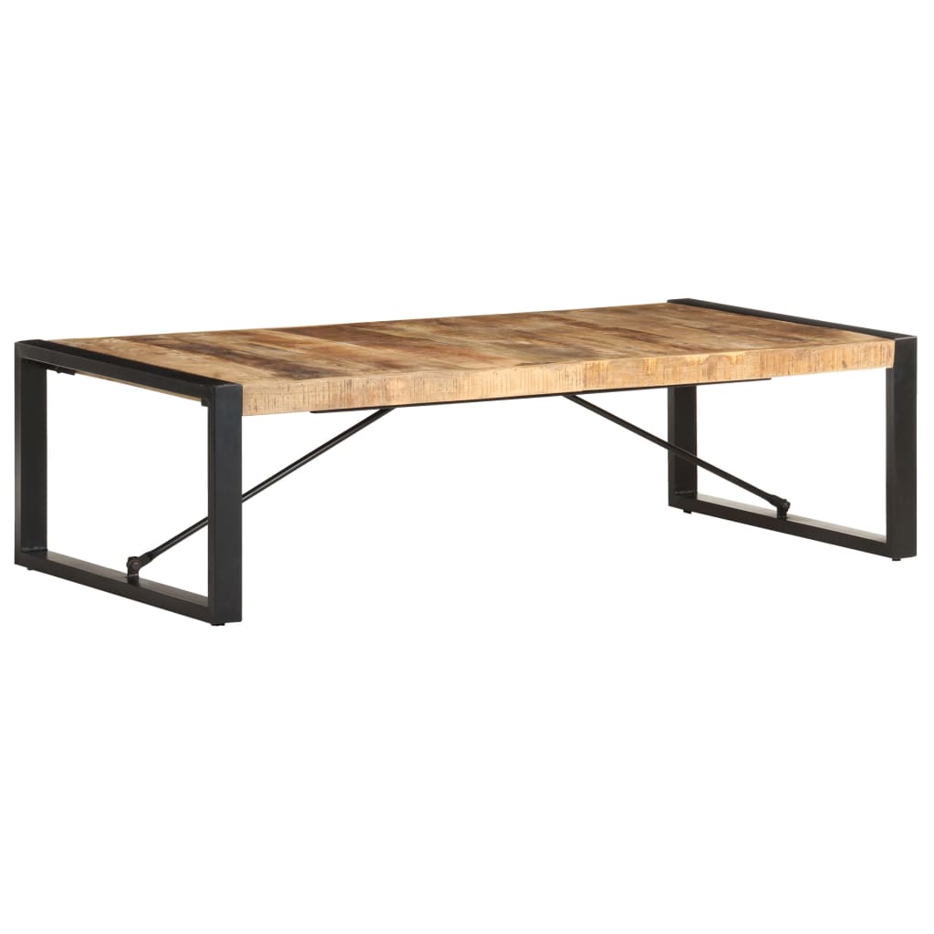 vidaXL Coffee Table 55.1"x27.6"x15.7" Rough Mango Wood