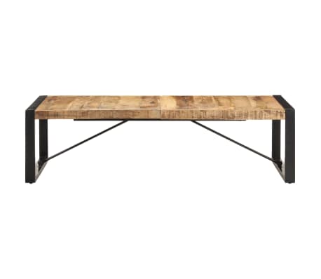 vidaXL Couchtisch 140x70x40 cm Raues Mangoholz