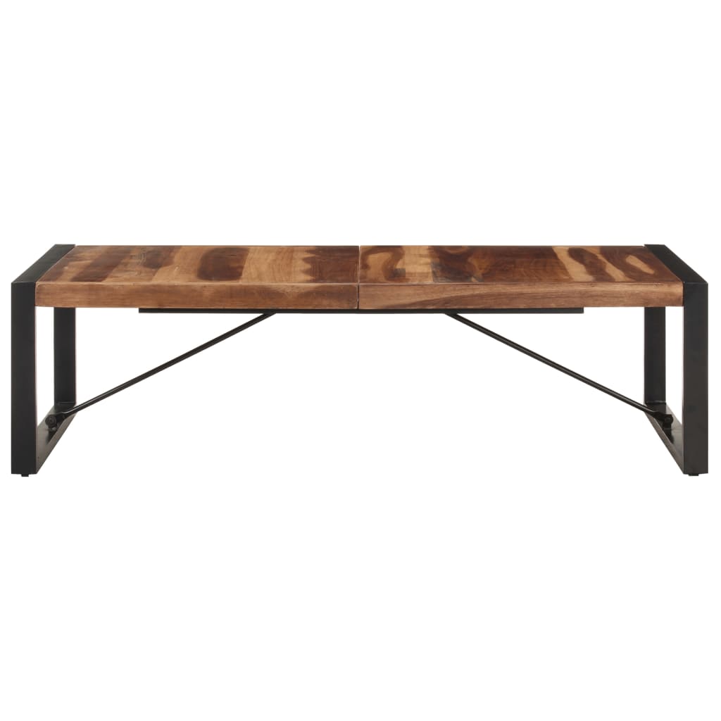 vidaXL paliszander felületű tömör fa dohányzóasztal 140 x 70 x 40 cm