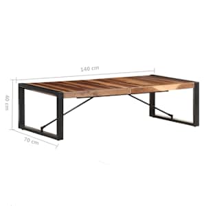 Konferenční stolek 140 x 70 x 40 cm masivní dřevo - obrázek 7