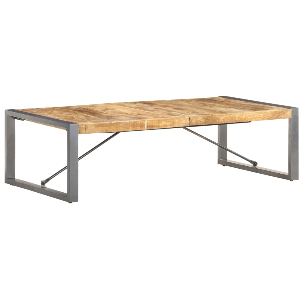 Konferenční stolek 140 x 70 x 40 cm hrubé mangovníkové dřevo