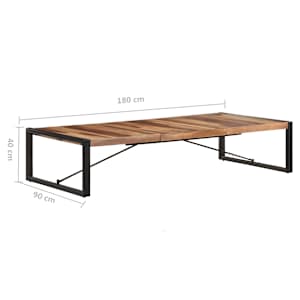Konferenční stolek 180 x 90 x 40 cm masivní dřevo - obrázek 7