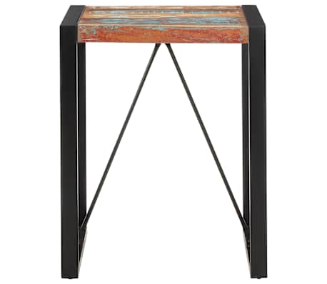vidaXL Table &agrave; manger 60x60x75 cm Bois de r&eacute;cup&eacute;ration massif