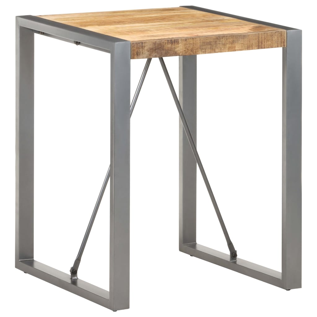 vidaXL Table à manger 60x60x75 cm Bois de manguier massif brut-image-8720286104873