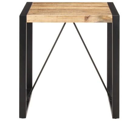 vidaXL Eettafel 70x70x75 cm massief ruw mangohout